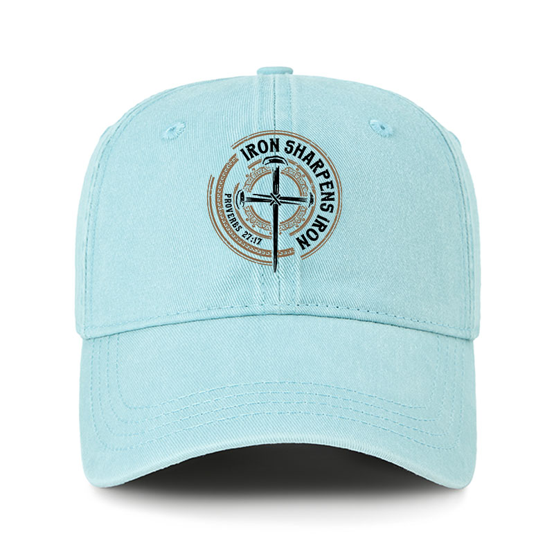 Heritage Washed Cap - Iron Sharpens Iron - Proverbs 27:17