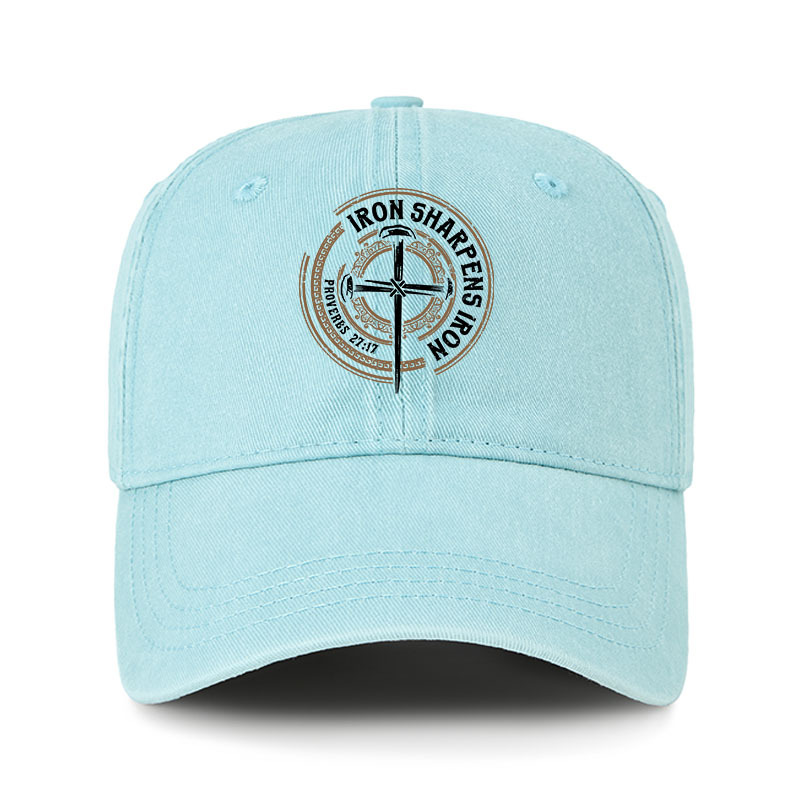 Heritage Washed Cap - Iron Sharpens Iron - Proverbs 27:17
