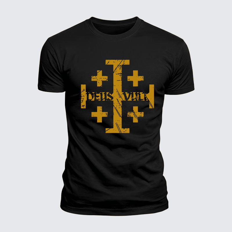Man Of God Husband Dad Jesus God Christian Cotton T-Shirt