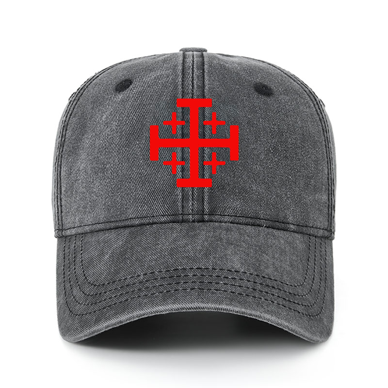 Heritage Washed Cap - Jerusalem Cross