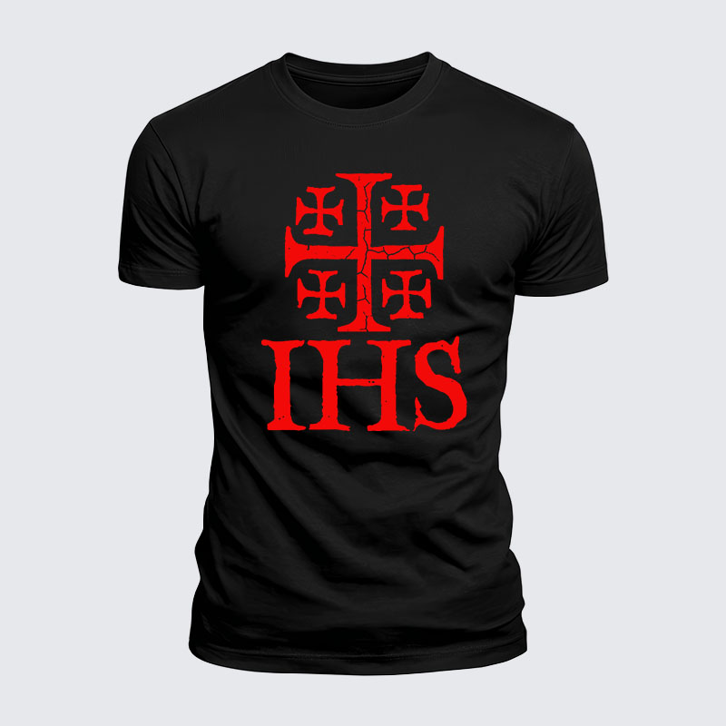 Luxe Mercerized Cotton Tee - Jerusalem Cross