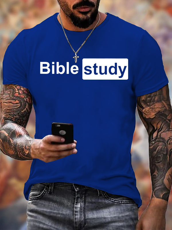 Bible Study Jesus God Christian Cotton T-Shirt
