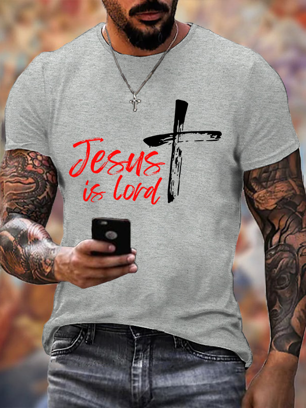Jesus Is  Lord Jesus God Christian Cotton T-Shirt