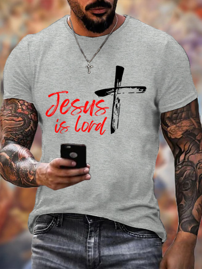 Jesus Is  Lord Jesus God Christian Cotton T-Shirt