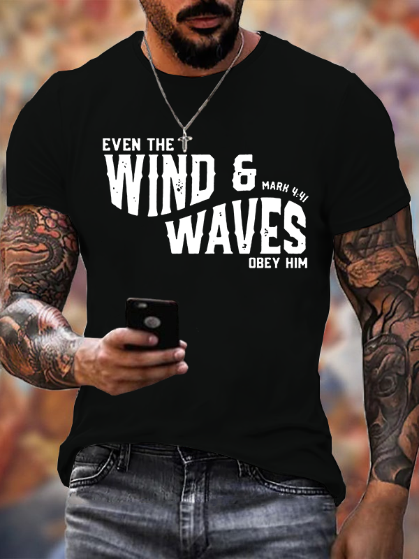Man Of God Husband Dad Jesus God Christian Cotton T-Shirt