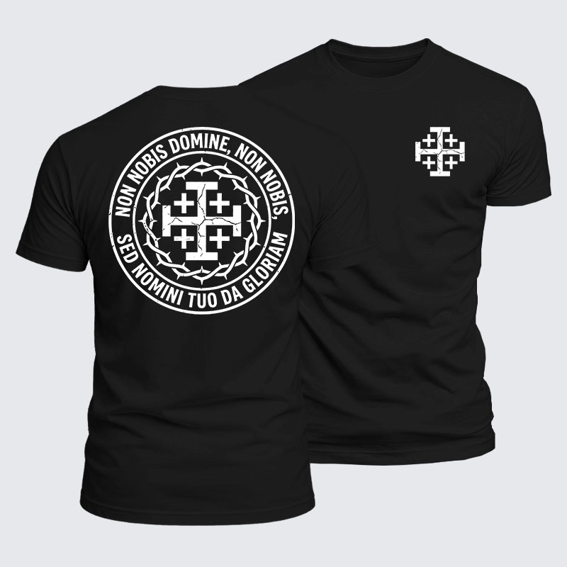 Luxe Mercerized Cotton Tee - Non Nobis Domine, Non Nobis, Sed Nomini Tuo Da Gloriam