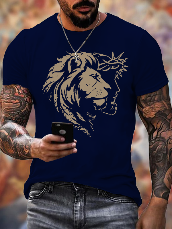 King of Kings Jesus God Christian Cotton T-Shirt