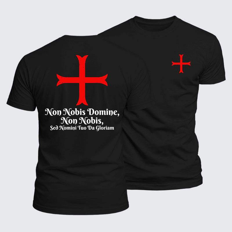 Luxe Mercerized Cotton Tee - Non Nobis Domine, Non Nobis, Sed Nomini Tuo Da Gloriam