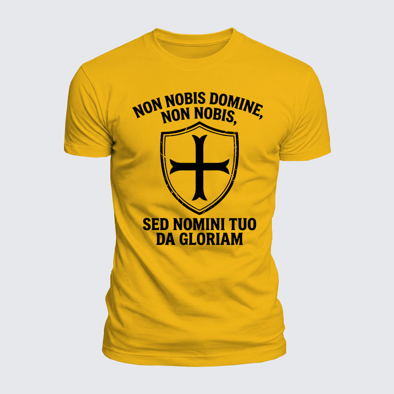 [Copy]Luxe Mercerized Cotton Tee - Non Nobis Domine, Non Nobis, Sed Nomini Tuo Da Gloriam