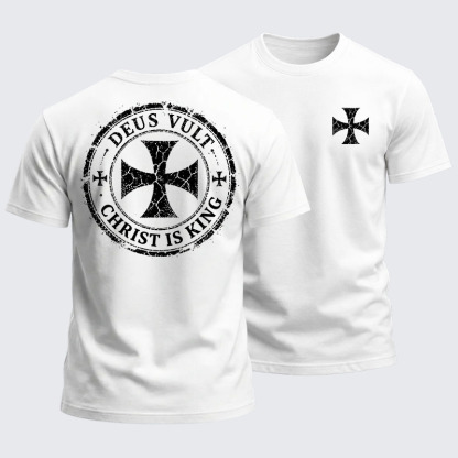 Heavyweight Cotton Tee - Deus Vult Christ Is King