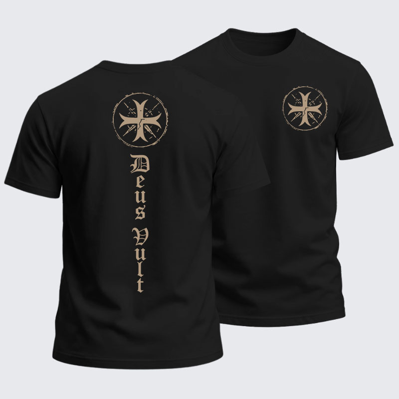 Heavyweight Cotton Tee - Deus Vult