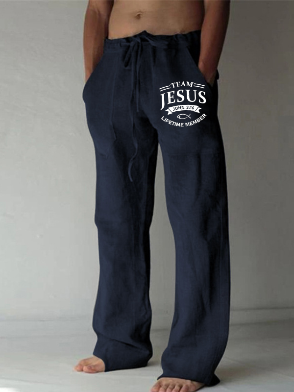 Men's Jesus Team Christian Beach Pants