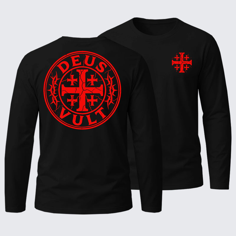 Deus Vult Cotton Long Sleeve T-Shirt