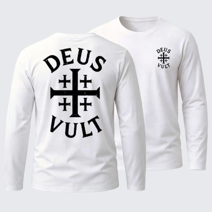 Deus Vult Cotton Long Sleeve T-Shirt