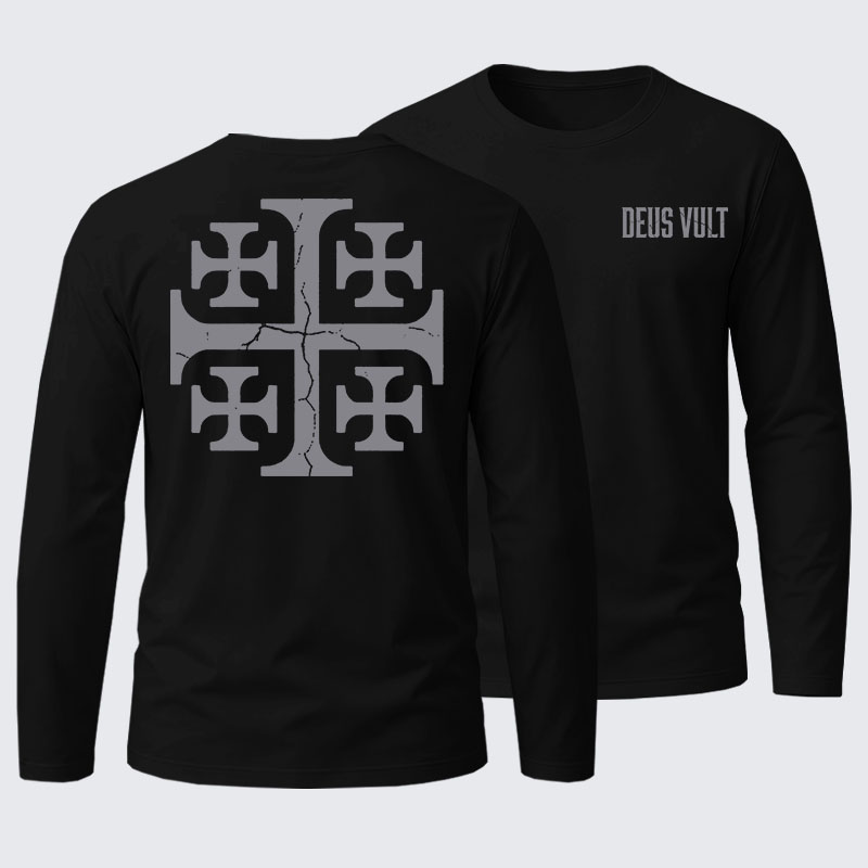 Deus Vult Cotton Long Sleeve T-Shirt