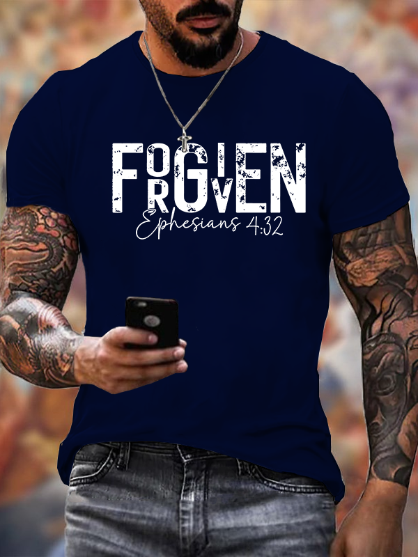 Not Perfect Just Foregiven Jesus God Christian Cotton T-Shirt