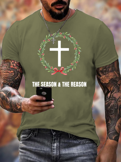 The Season And The Reason  Jesus God Christian Cotton T-Shirt