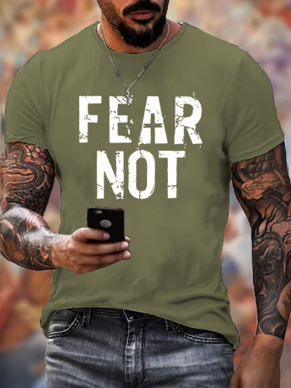 Fear Not Jesus God Christian Cotton T-Shirt