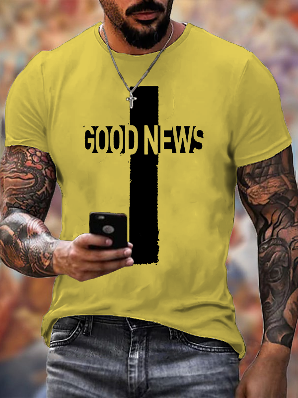 Good News Jesus God Christian Cotton T-Shirt