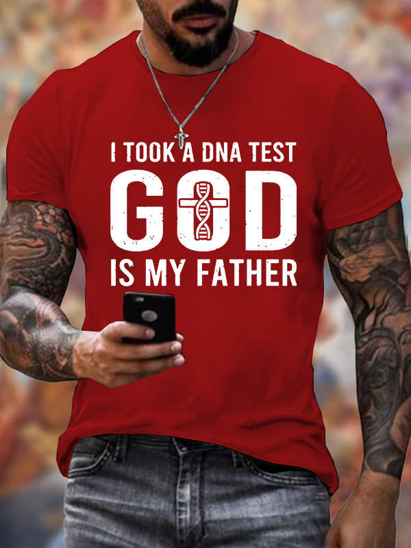 God Is My Father Jesus God Christian Cotton T-Shirt