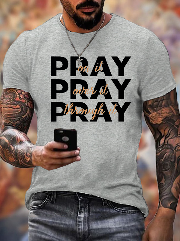 Pray Jesus God Christian Cotton T-Shirt