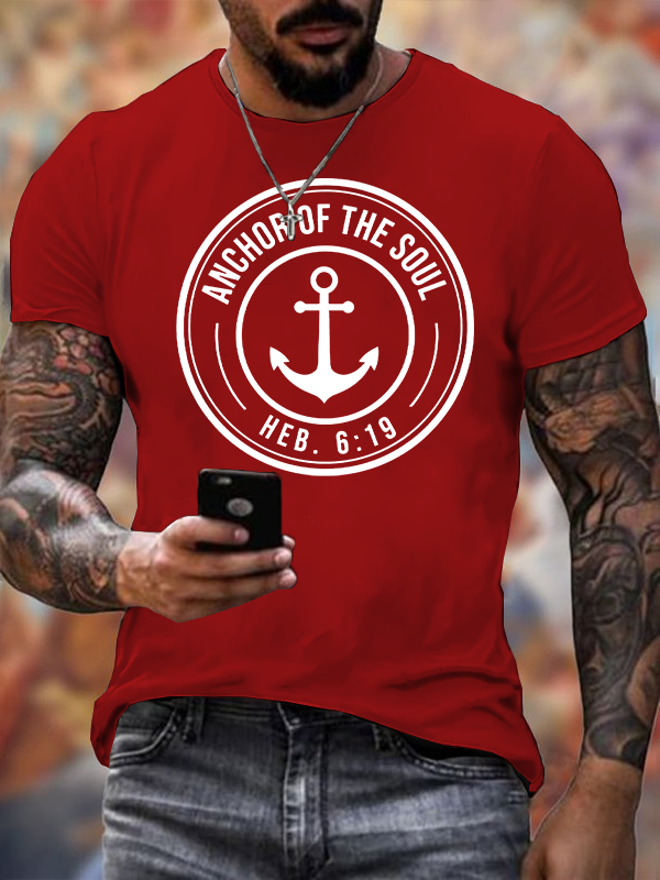 Anchor Of The Soul Jesus God Christian Cotton T-Shirt
