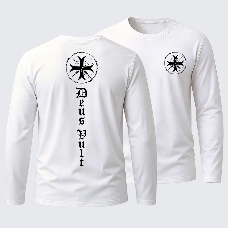 Deus Vult Cotton Long Sleeve T-Shirt