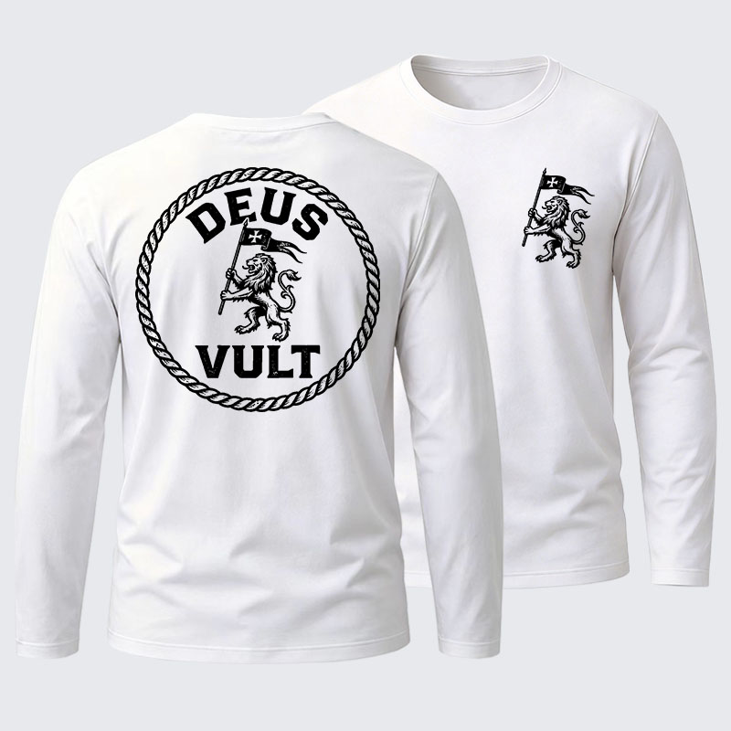  Deus Vult Cotton Long Sleeve T-Shirt