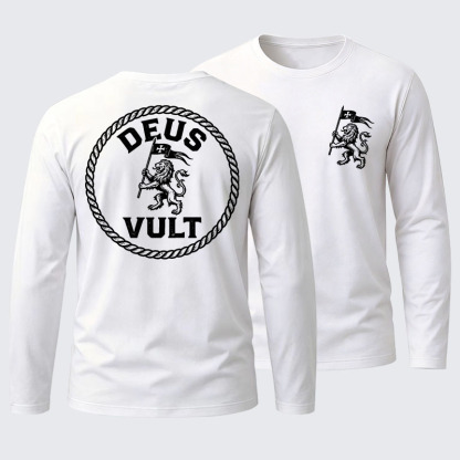  Deus Vult Cotton Long Sleeve T-Shirt
