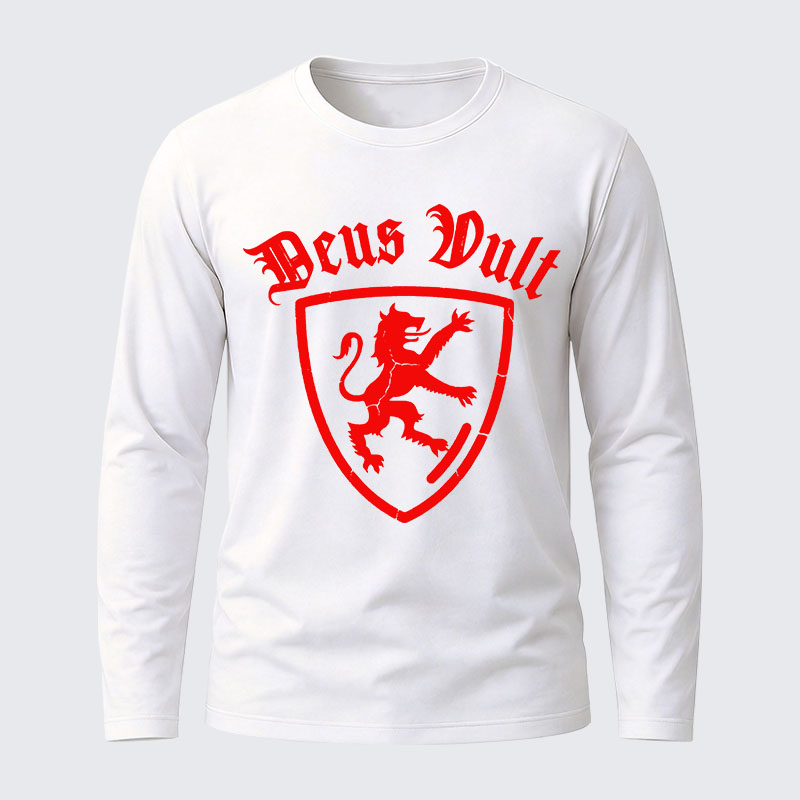 Deus Vult Cotton Long Sleeve T-Shirt