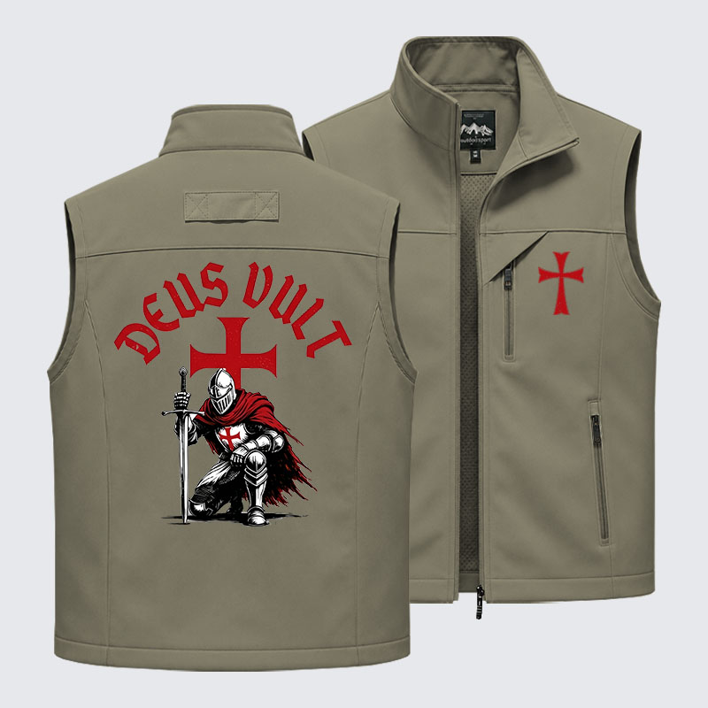 Templar Knight Crusader Deus Vult Outdoor Quick-dry Vest