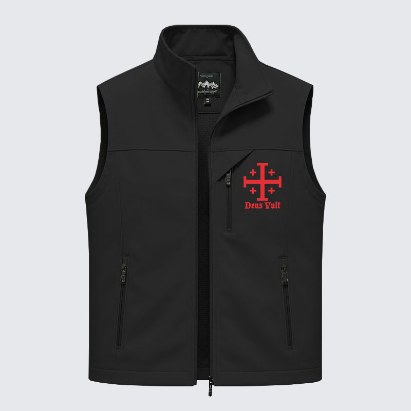 Jerusalem Cross Deus Vult Outdoor Quick-dry Vest