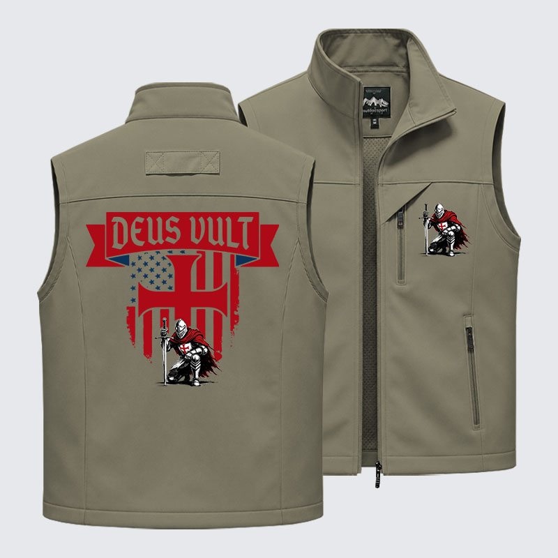Templar Knight Crusader Deus Vult Outdoor Quick-dry Vest