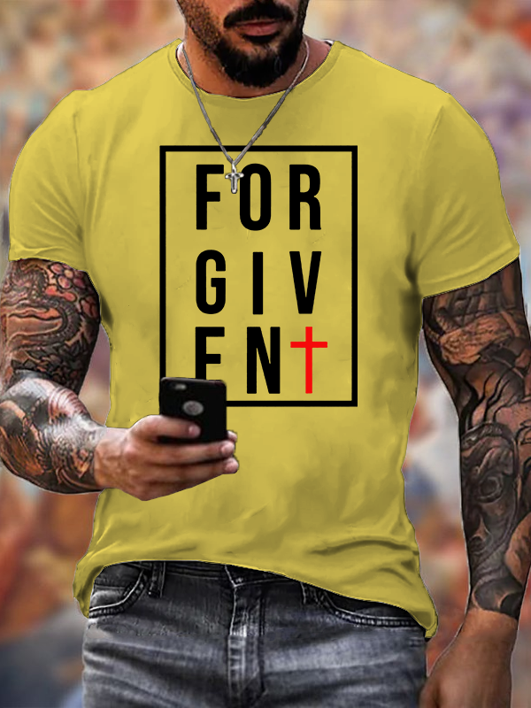 Not Perfect Just Foregiven Jesus God Christian Cotton T-Shirt