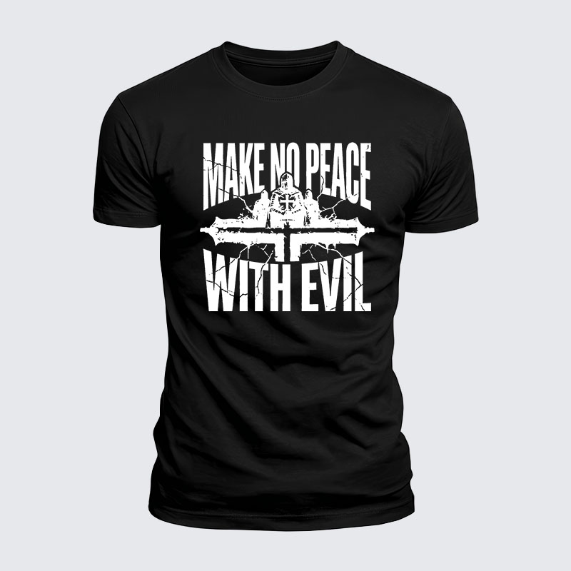 Luxe Mercerized Cotton Tee - Make No Peace With Evil