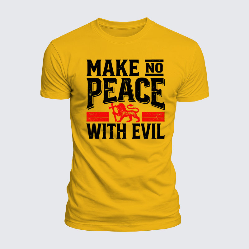 Luxe Mercerized Cotton Tee - Make No Peace With Evil