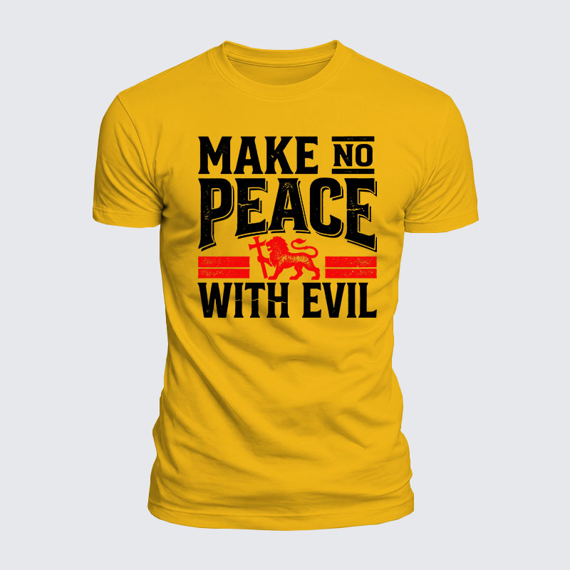 Luxe Mercerized Cotton Tee - Make No Peace With Evil