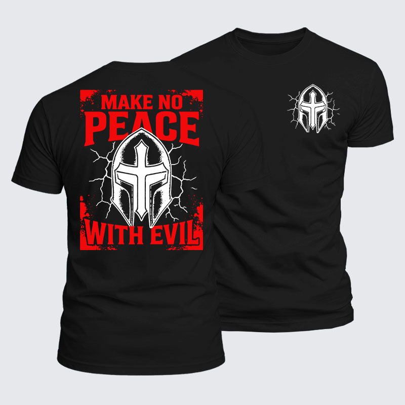 Luxe Mercerized Cotton Tee - Make No Peace With Evil