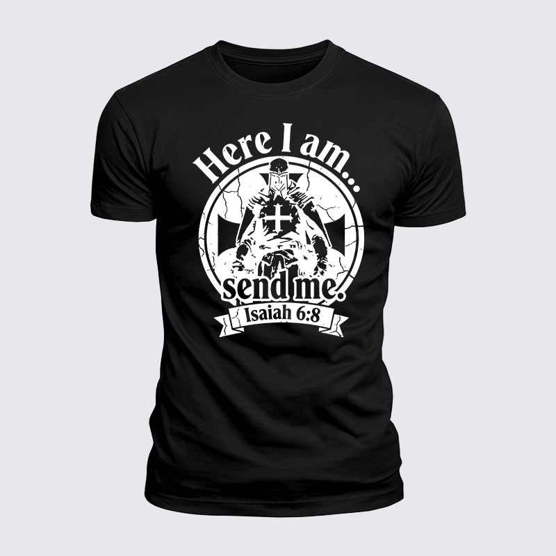 Luxe Mercerized Cotton Tee - Here I Am Send Me
