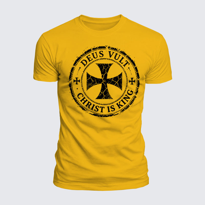 Luxe Mercerized Cotton Tee - Deus Vult Christ Is King