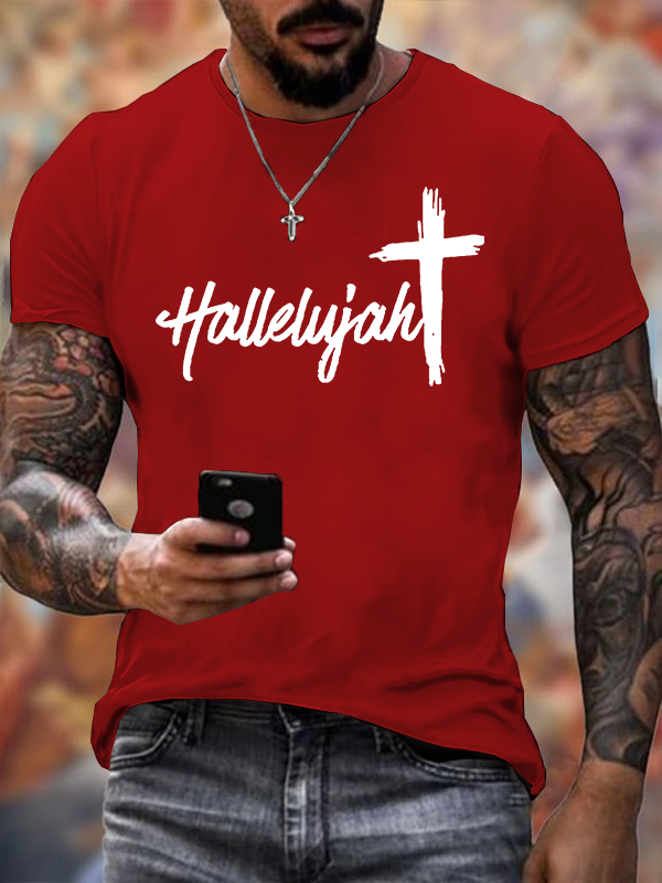 Hallelujah Jesus God Christian Cotton T-Shirt