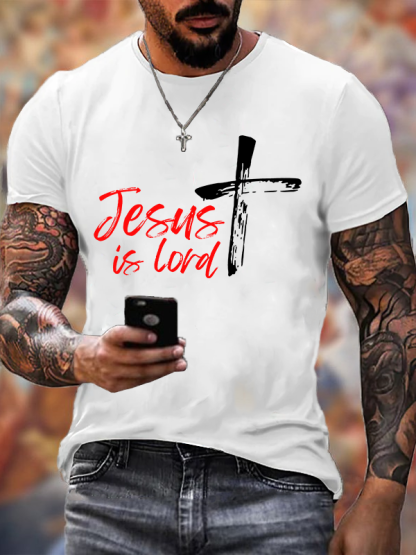 Jesus Is  Lord Jesus God Christian Cotton T-Shirt