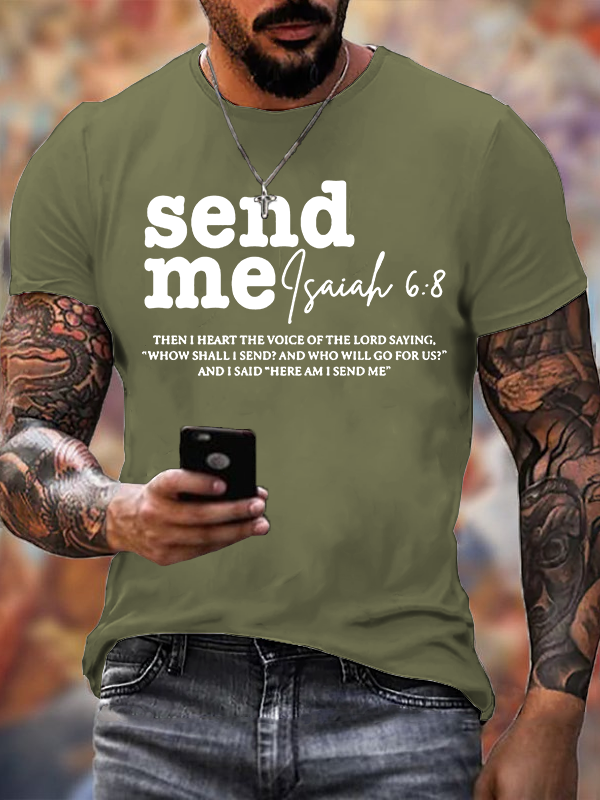  Send Me Jesus God Christian Cotton T-Shirt