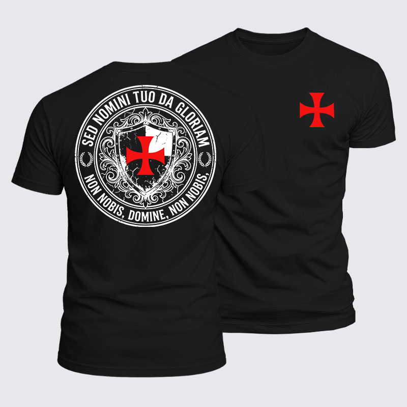 Luxe Mercerized Cotton Tee - Non Nobis Domine, Non Nobis, Sed Nomini Tuo Da Gloriam