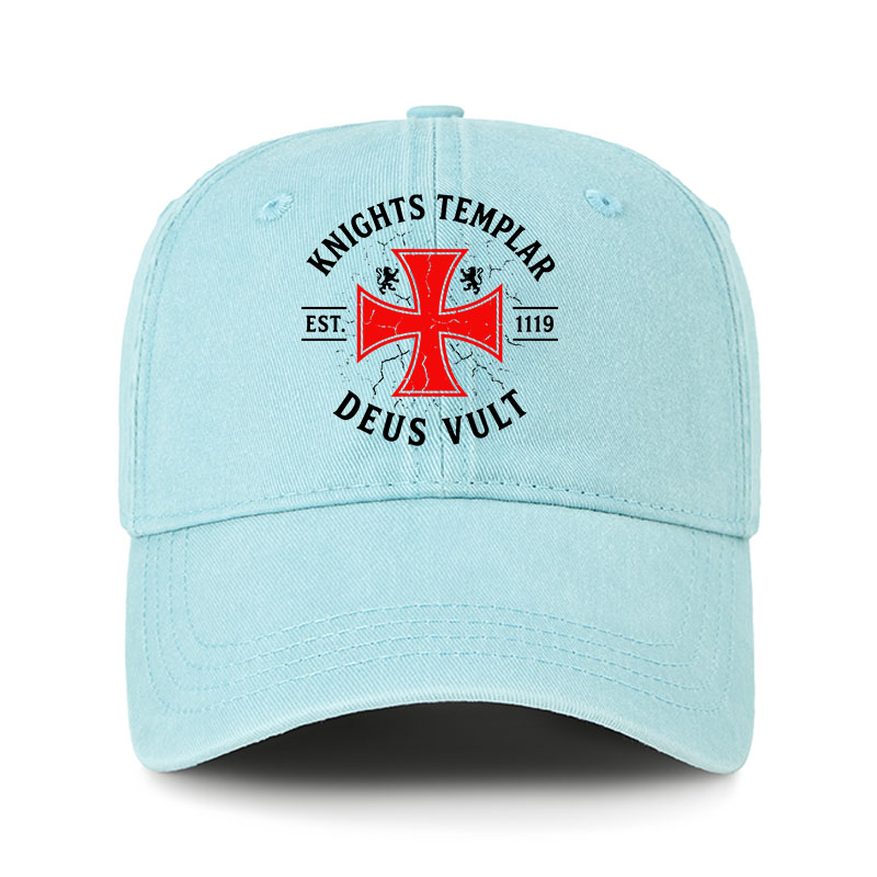 Heritage Washed Cap - Knights Templar Deus Vult