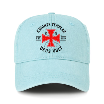 Heritage Washed Cap - Knights Templar Deus Vult