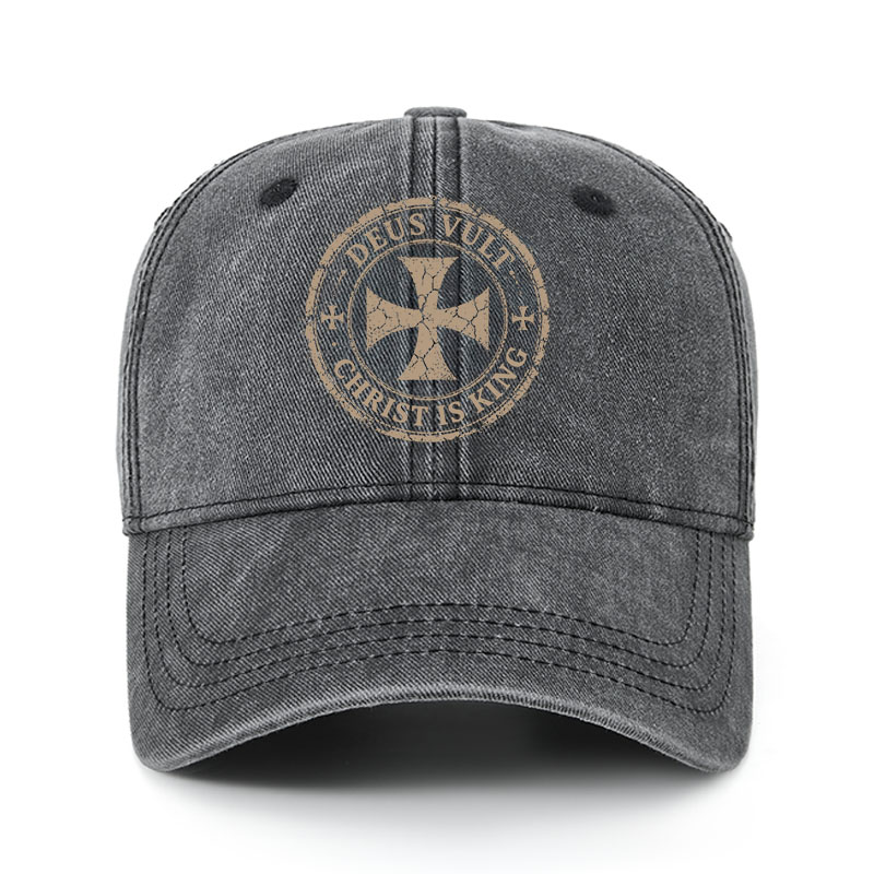 Heritage Washed Cap - Deus Vult Christ Is King