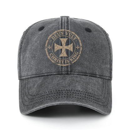 Heritage Washed Cap - Deus Vult Christ Is King