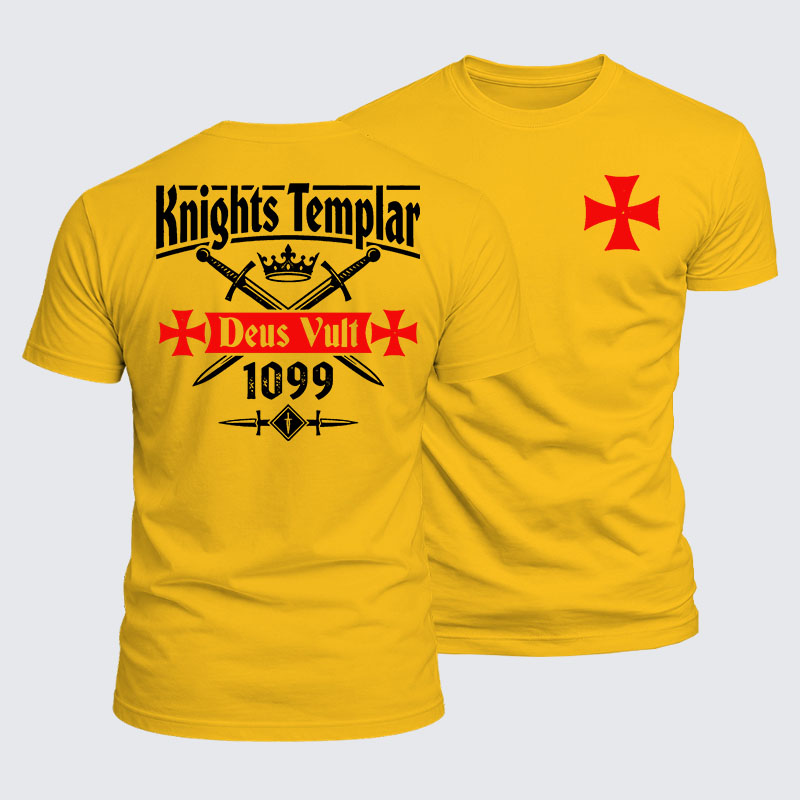Luxe Mercerized Cotton Tee - Knights Templar Deus Vult