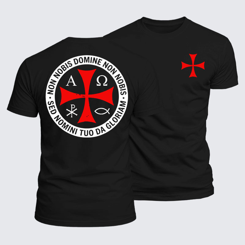 Luxe Mercerized Cotton Tee - Non Nobis Domine, Non Nobis, Sed Nomini Tuo Da Gloriam